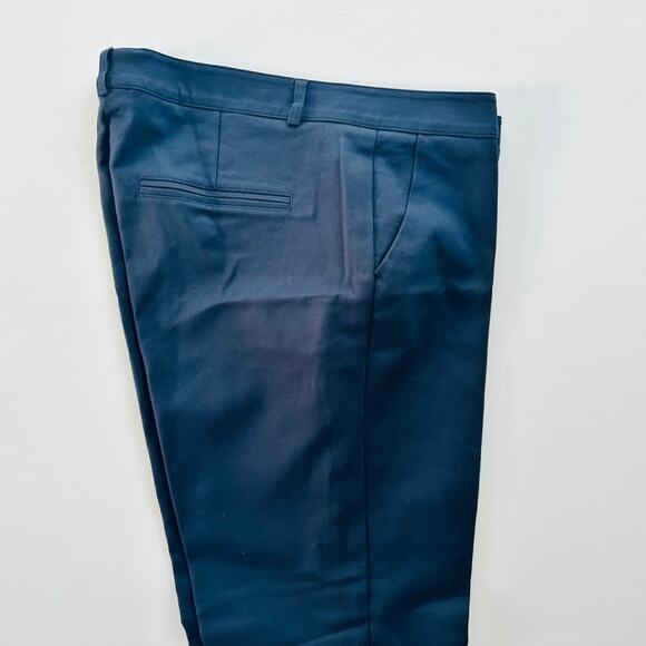 Maison Common Mid-Rise Slim-Leg Ankle Navy Cotton-Blend Pants Size 42 US 12 - Picture 2 of 11